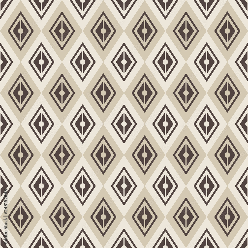 Fototapeta premium Vector seamless color pattern. Geometric background of rhombuses.