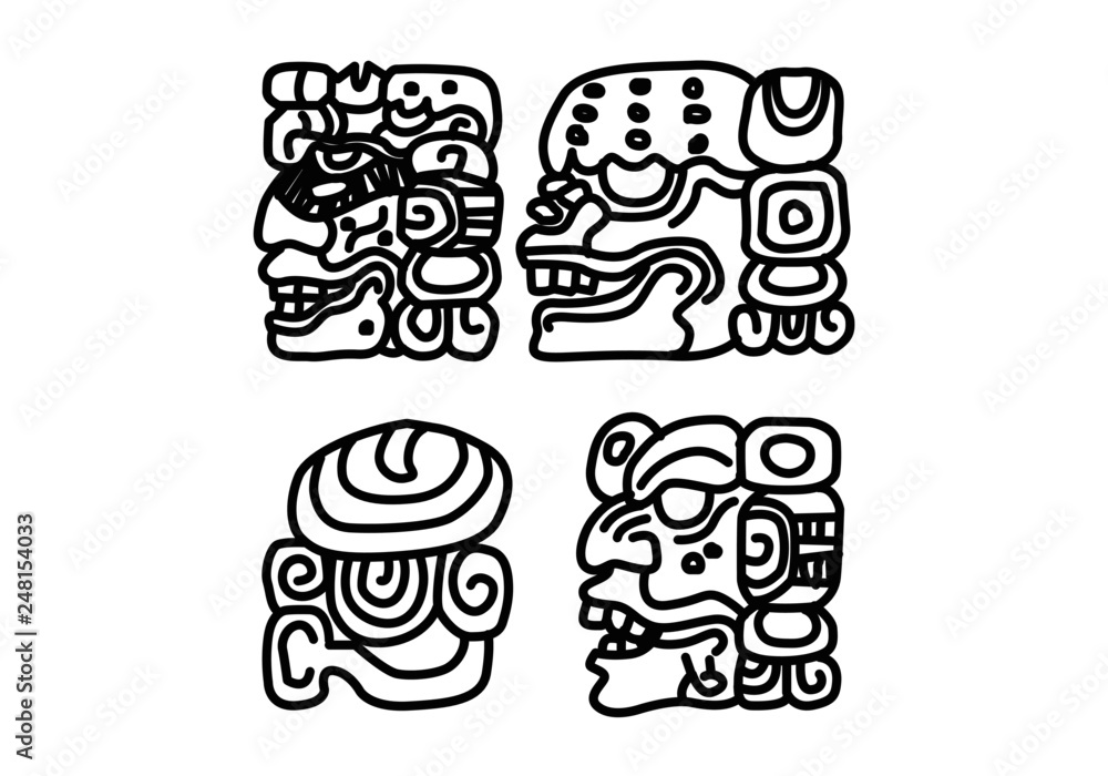 Fototapeta premium maya ornament. vector image for logo or illustrations