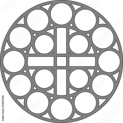 St. Benedict, Terre Haute, Indiana, USA, rose window