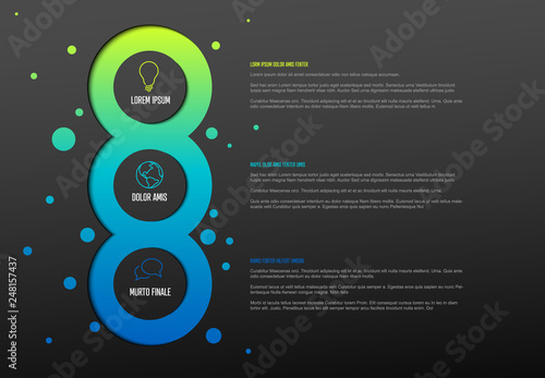 Multipurpose Infographic template with three elements