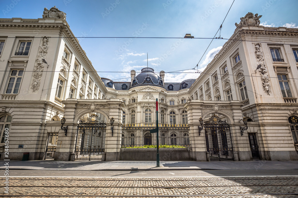  The Royal Palace in the center of Brussels, Belgium. Built in 1904 for King Leopold II