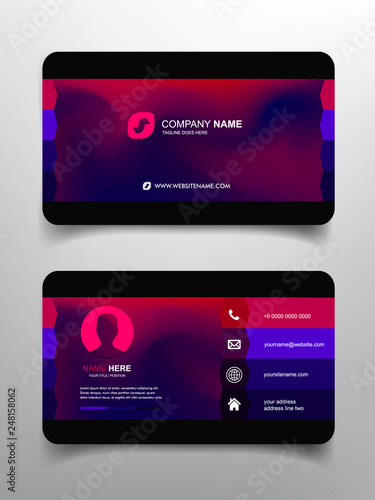 business card template design with simple design