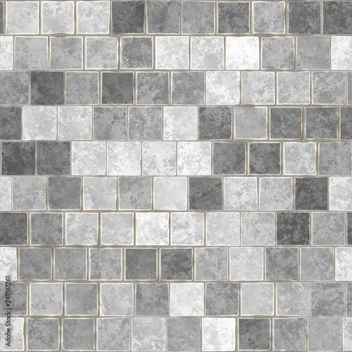 Wallpaper Mural Seamless Grey Stone Brick Wall Texture Torontodigital.ca