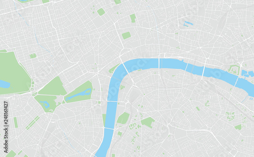  London, UK, printable map