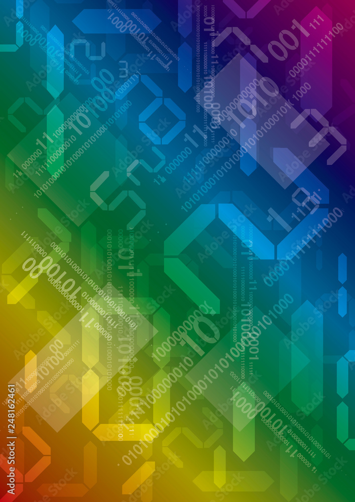 Digital numbers background. Illustration with Digital numbers and binary codes on colorful background. Vector available. Digital numbers background. Illustration with Digital numbers and binary codes on colorful background. Vector available.