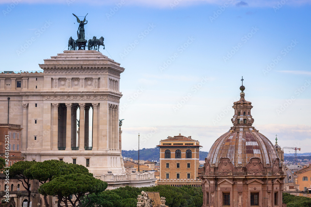 Architecture of Rome city, Italy