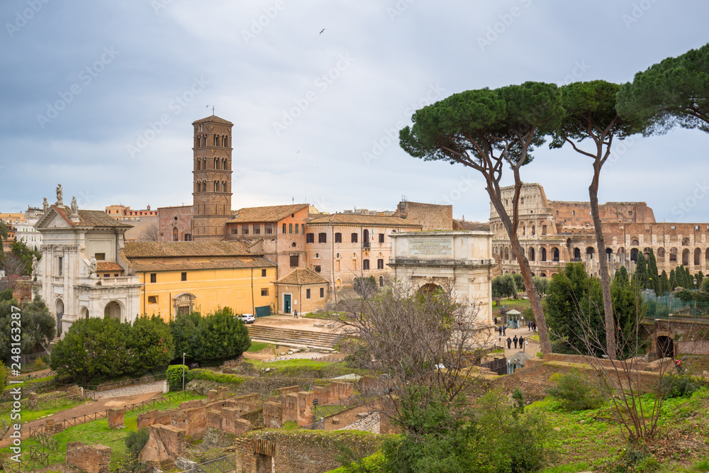 The Roman Forum, city square in ancient Rome, Italy