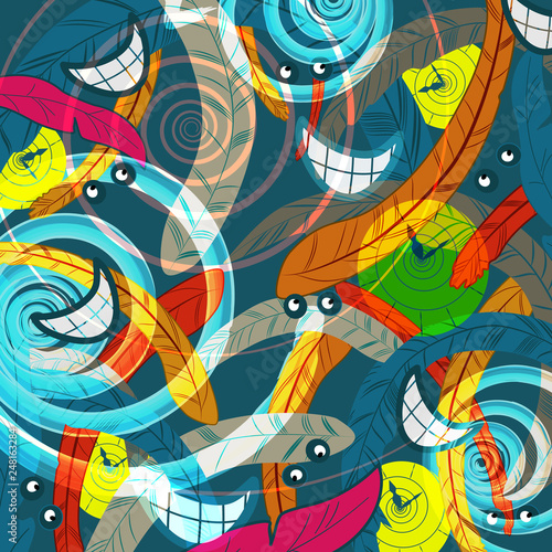 abstract madness and time rush background