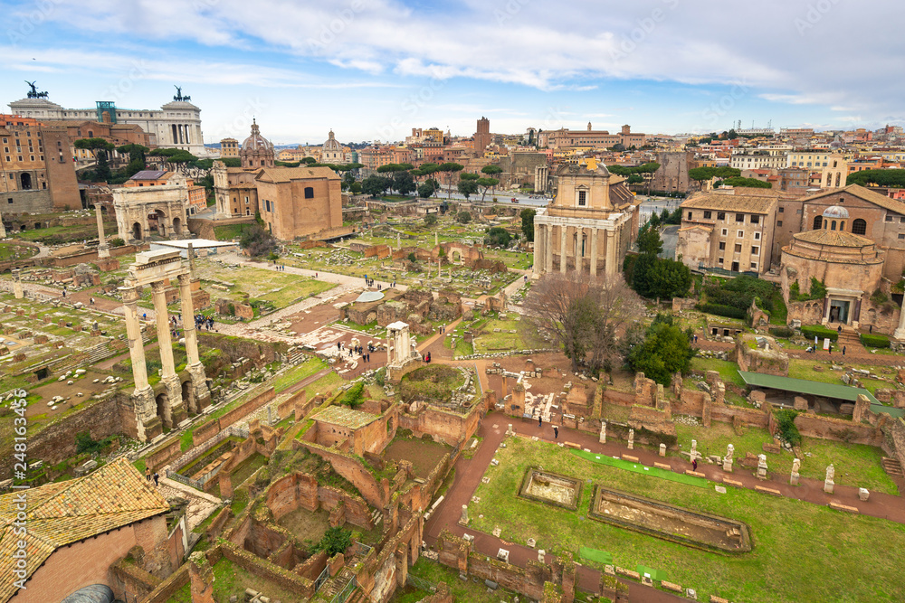 The Roman Forum, city square in ancient Rome, Italy