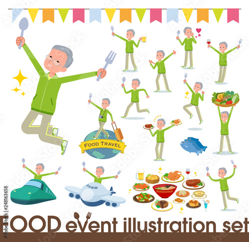 flat type grandpa green Sportswear_food festival