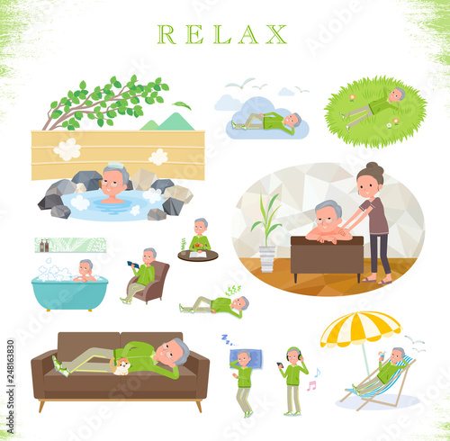 flat type grandpa green Sportswear_relax