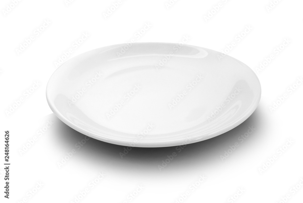 white plate on white background. white plate on white background.