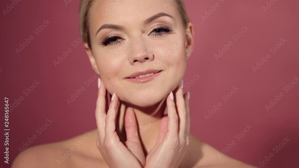 Face care and skin care, health and beauty concept, copy space. Portrait of young beautiful woman, healthy skin and minimum makeup, naturalness and beauty. Face care and skin care, health and beauty concept, copy space. Portrait of young beautiful woman, healthy skin and minimum makeup, naturalness and beauty.
