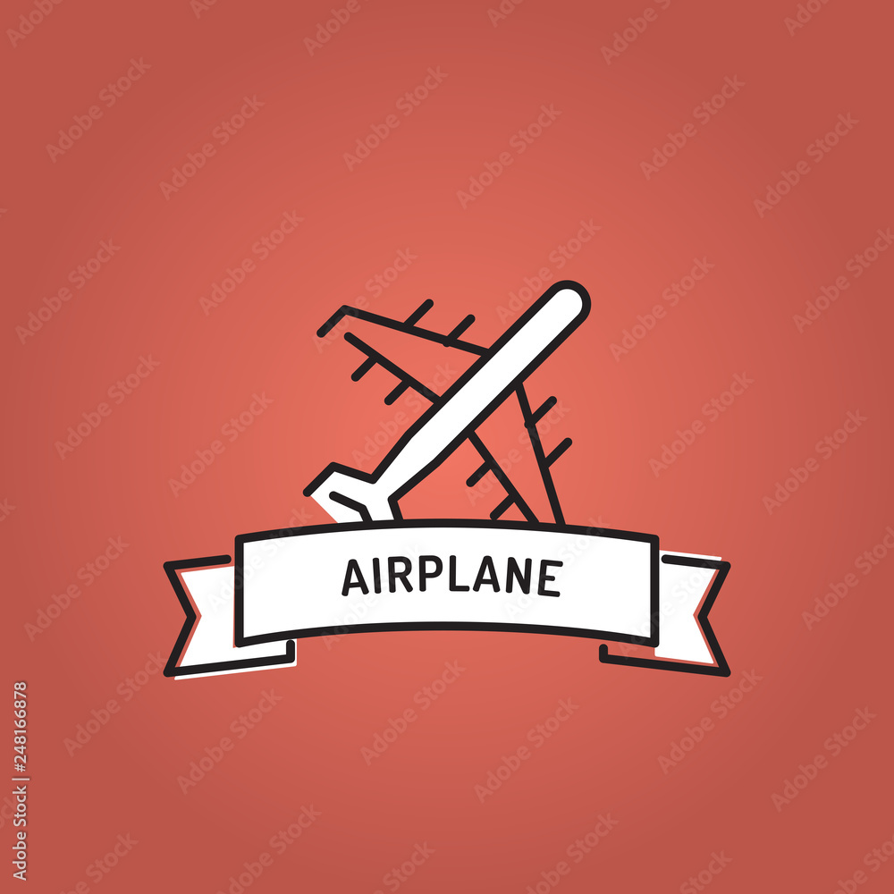 AIRPLANE LINE ICON SET AIRPLANE LINE ICON SET