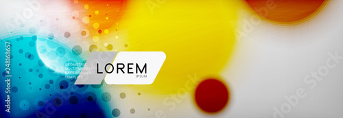 Background abstract - blurred dotted color circle shape, techno bubbles