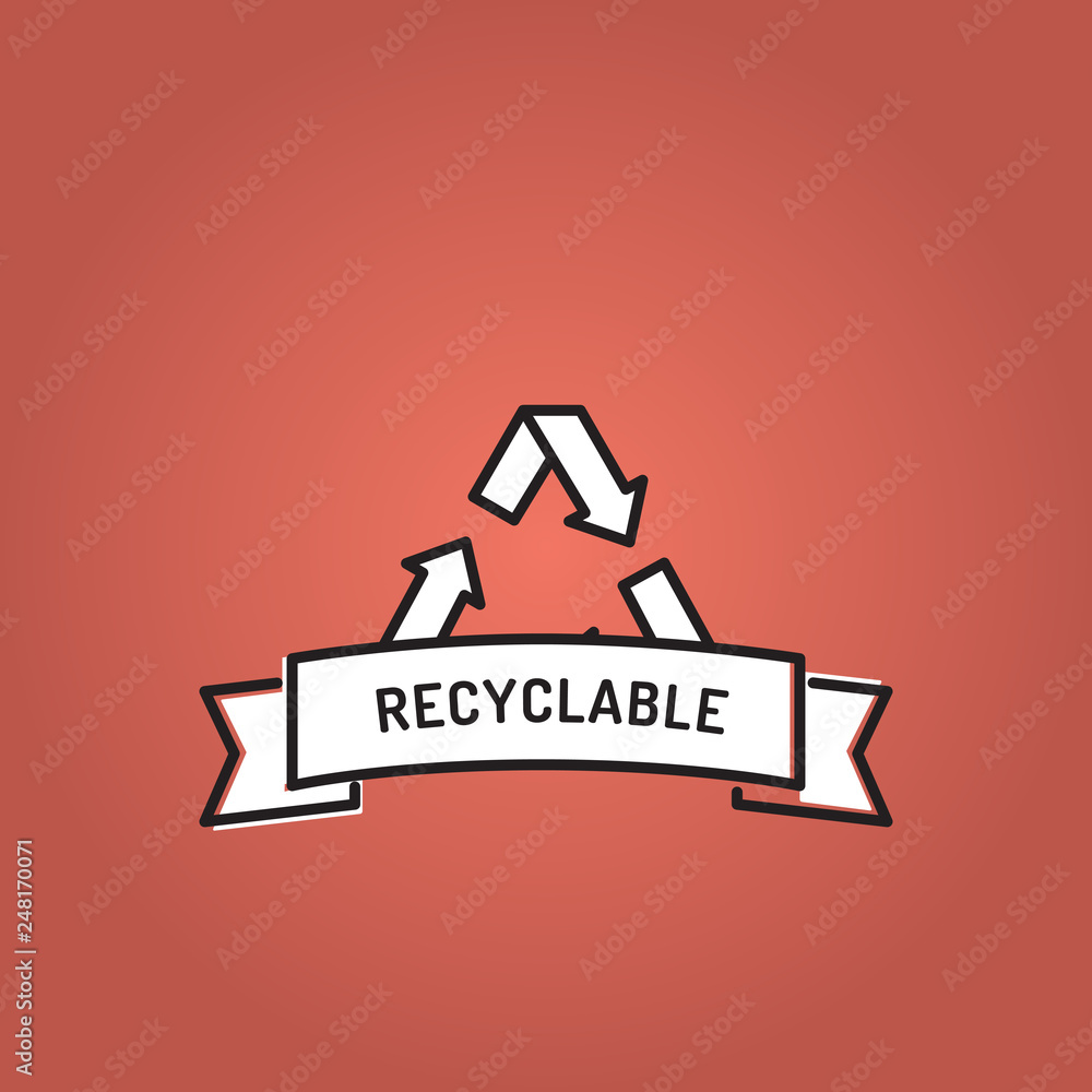 RECYCLABLE LINE ICON SET RECYCLABLE LINE ICON SET