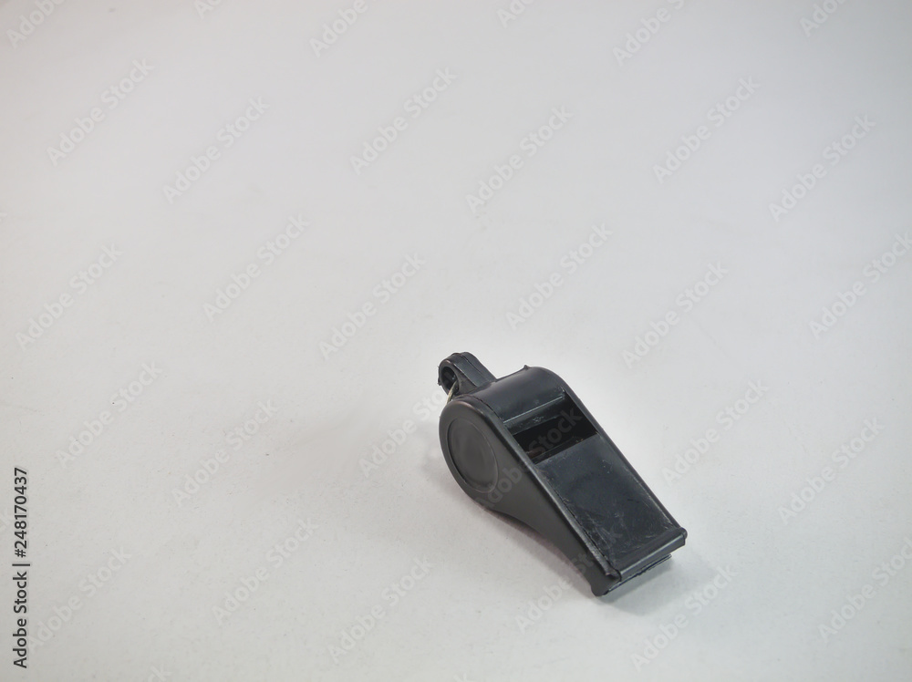 Black whistle is a white background. Black whistle is a white background.