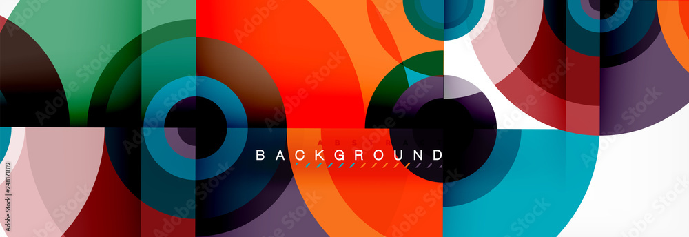 Round circles and triangles abstract background Round circles and triangles abstract background