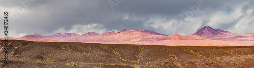 Chilean Volcanos Juriques, Licancabur, Sairecabur and Colorado