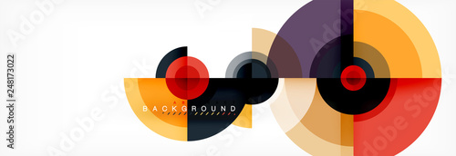 Circle abstract background with triangular shapes for modern design, cover, template, brochure, flyer.
