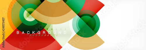 Circle abstract background with triangular shapes for modern design, cover, template, brochure, flyer.
