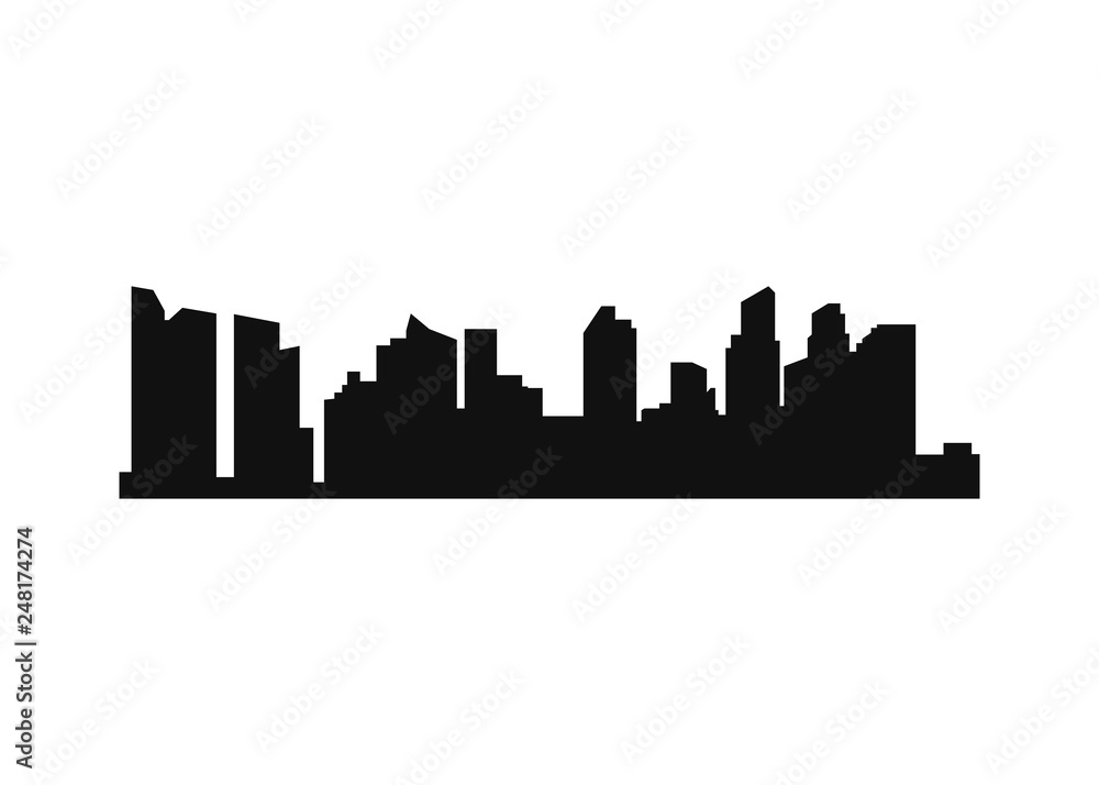 City landscape silhouette