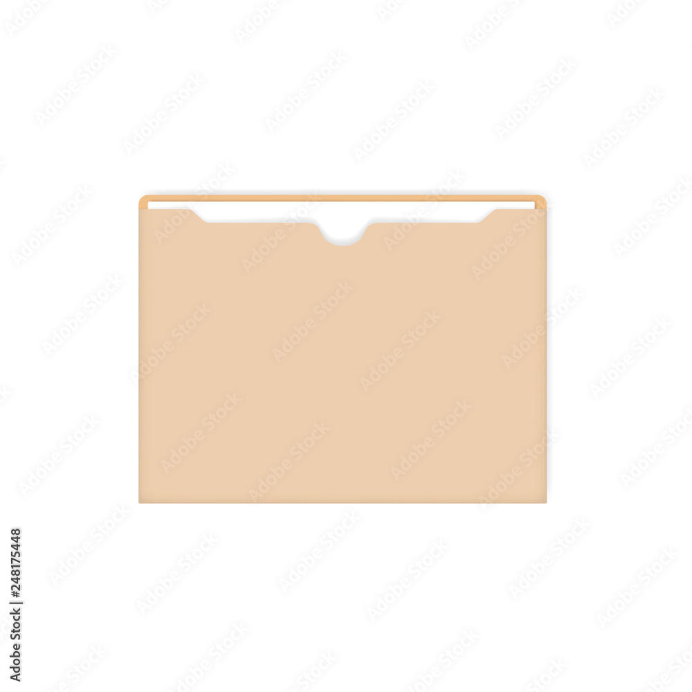 Letter size paper envelope with document inside, file jacket - template  Stock-Vektorgrafik | Adobe Stock