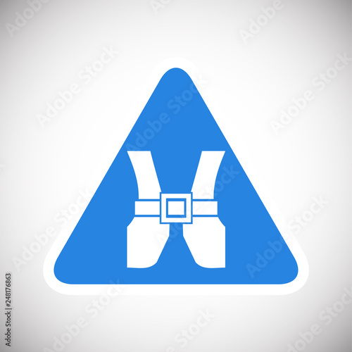 Steel making sign on blue background icon