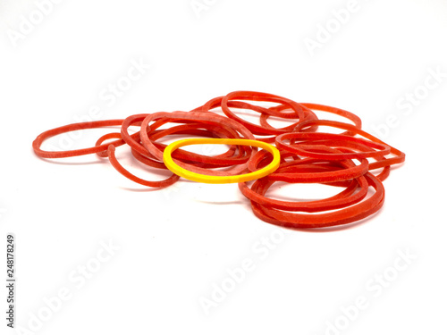 Rubber band isolated on white background