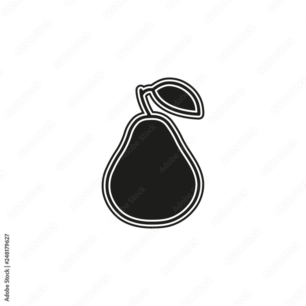 vector pear illustration, fresh fruit - organic food vector pear illustration, fresh fruit - organic food