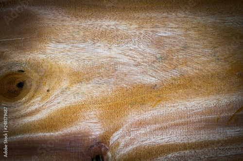 Close-up large hardwood plank with detail, texture and pattern of skin wood nature background, brown color wood plank with empty for put text or anything