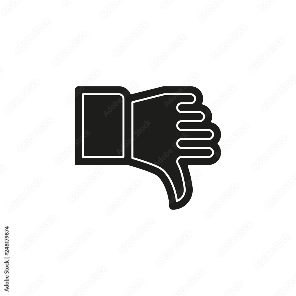 Dislike hand thumb down illustration vector symbol sign gesture