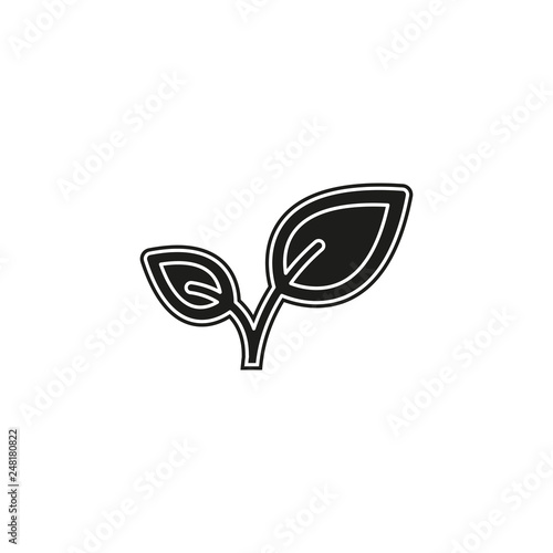 vector green leaf illustration  nature and organic concept - ecology symbol
