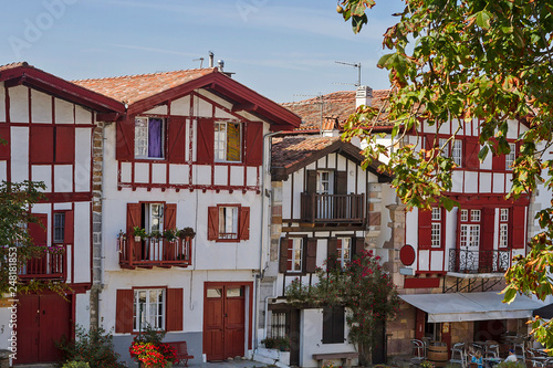 Ainhoa picturesque town in the south of France photo