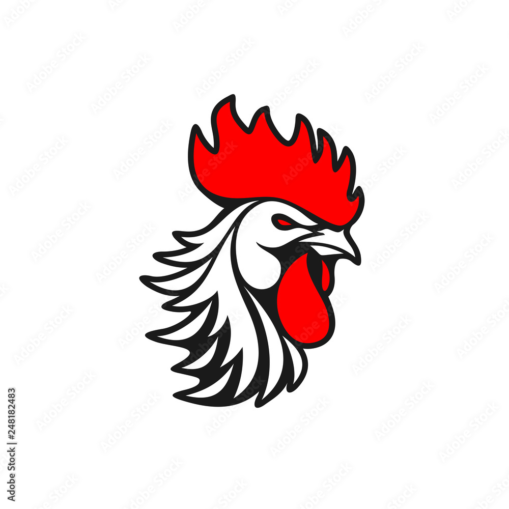 Rooster Logo Designs Concept, Chicken Head Mascot Logo Designs Rooster Logo Designs Concept, Chicken Head Mascot Logo Designs