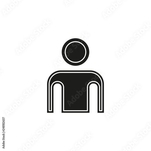 vector user icon, avatar silhouette, social symbol