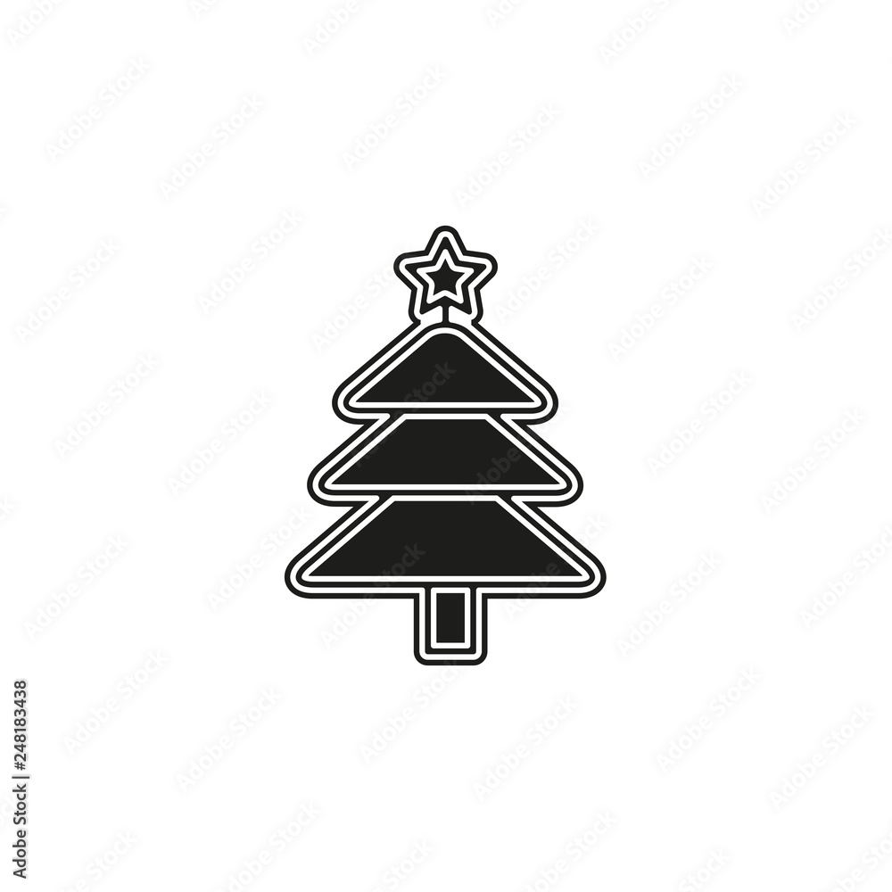 vector Christmas tree illustration - xmas vector Christmas tree illustration - xmas