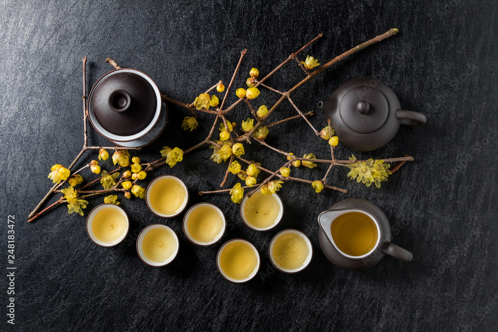 中国茶セット　Chinese tea set of beauty and health