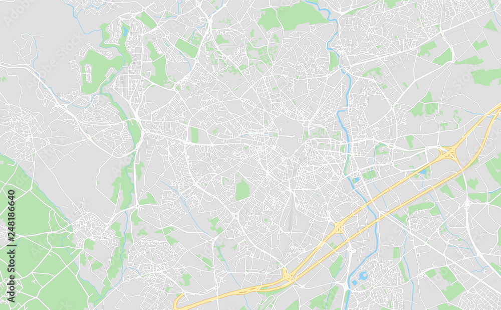 Montpellier, France, printable map