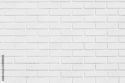 Modern white brick wall texture for background, Construction background or backdrop brick wall.