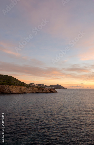 Sunrise in the Cap Martinet on the island of Ibiza