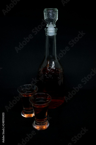 Alcohol in the bottle