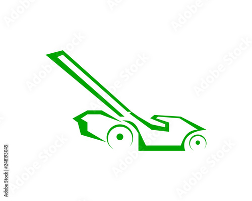 lawn mower logo vector