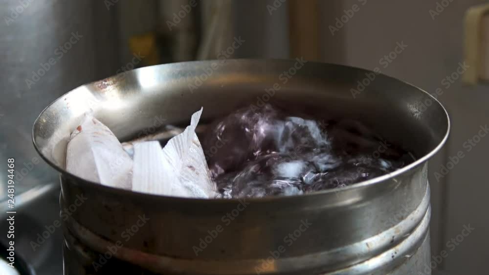 Tea Kettle With Boiling Water On Gas Stove Tea Kettle With Boiling Water On Gas Stove