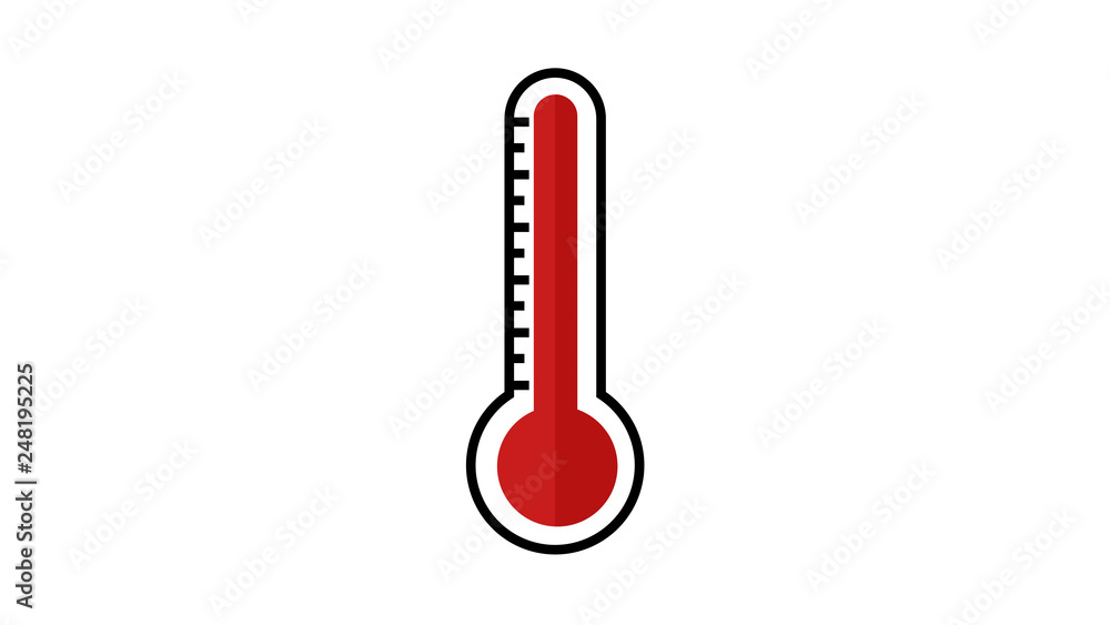 Thermometer Icon symbol red Thermometer Icon symbol red