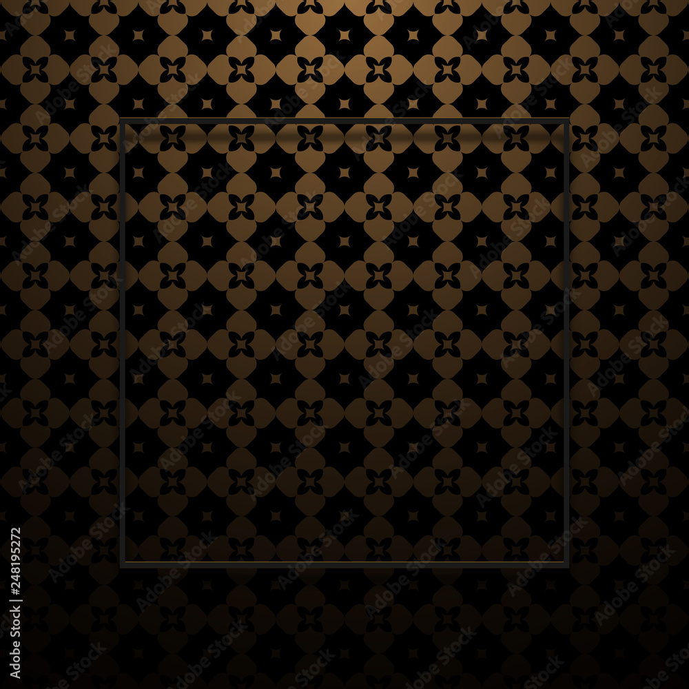 Background with square frame and abstract floral pattern. Background with square frame and abstract floral pattern.