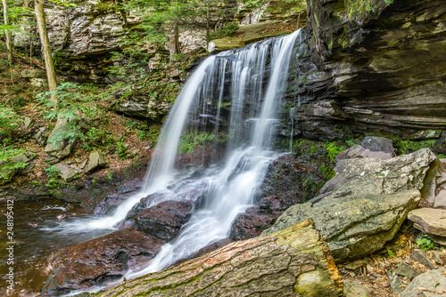 F. L. Ricketts Waterfall in Ricketts Glen State Park of Pennsylvania