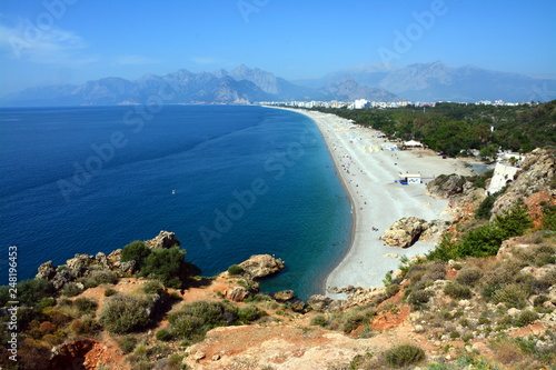 Piękna plaża w Antalya, Turcja