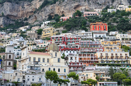 General view of Positano Town in Naples, Italy