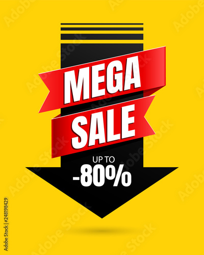 Special offer Mega Sale banner template vector design